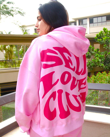 Self Love Club Pink Hoodie